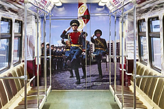 Жители Солнцева в течение полугода могут ездить в метро на поезде, посвященном Росгвардии